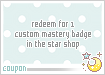 Custom Master Badge Coupon